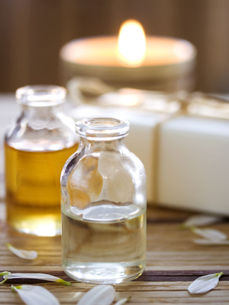 Vanilla body oil jar