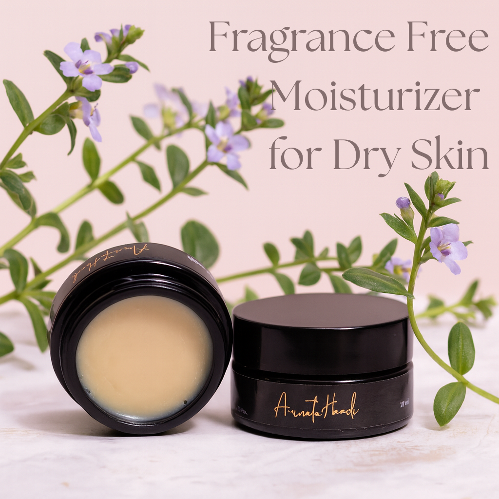 Fragrance free moisturizer, raw shea butter bakuchiol face balm. Moisturizer for dry skin.