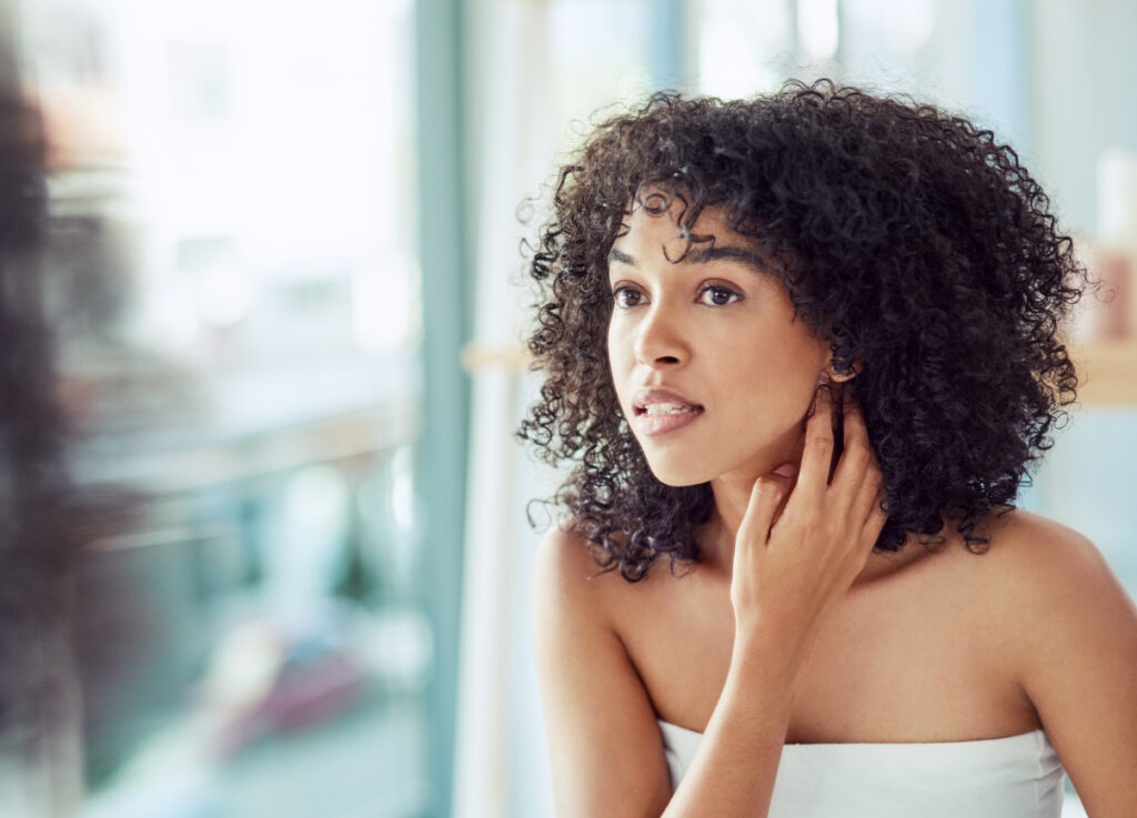 Woman with healthy, radiant skin.